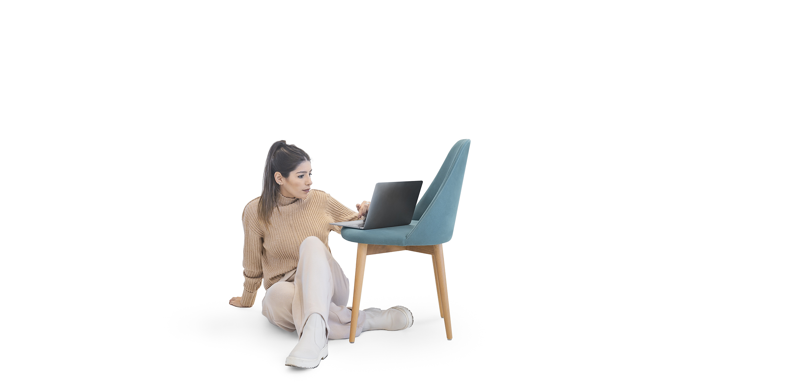 SOFA IBERE CHAISE - - - MODULO PONTA ESQUERDA - - - TECIDO ECOSIMPLE - ECOSIMPLE-1391-6.935.09010 ATLANTA - CRU LINHO/VERDE MUSGO
