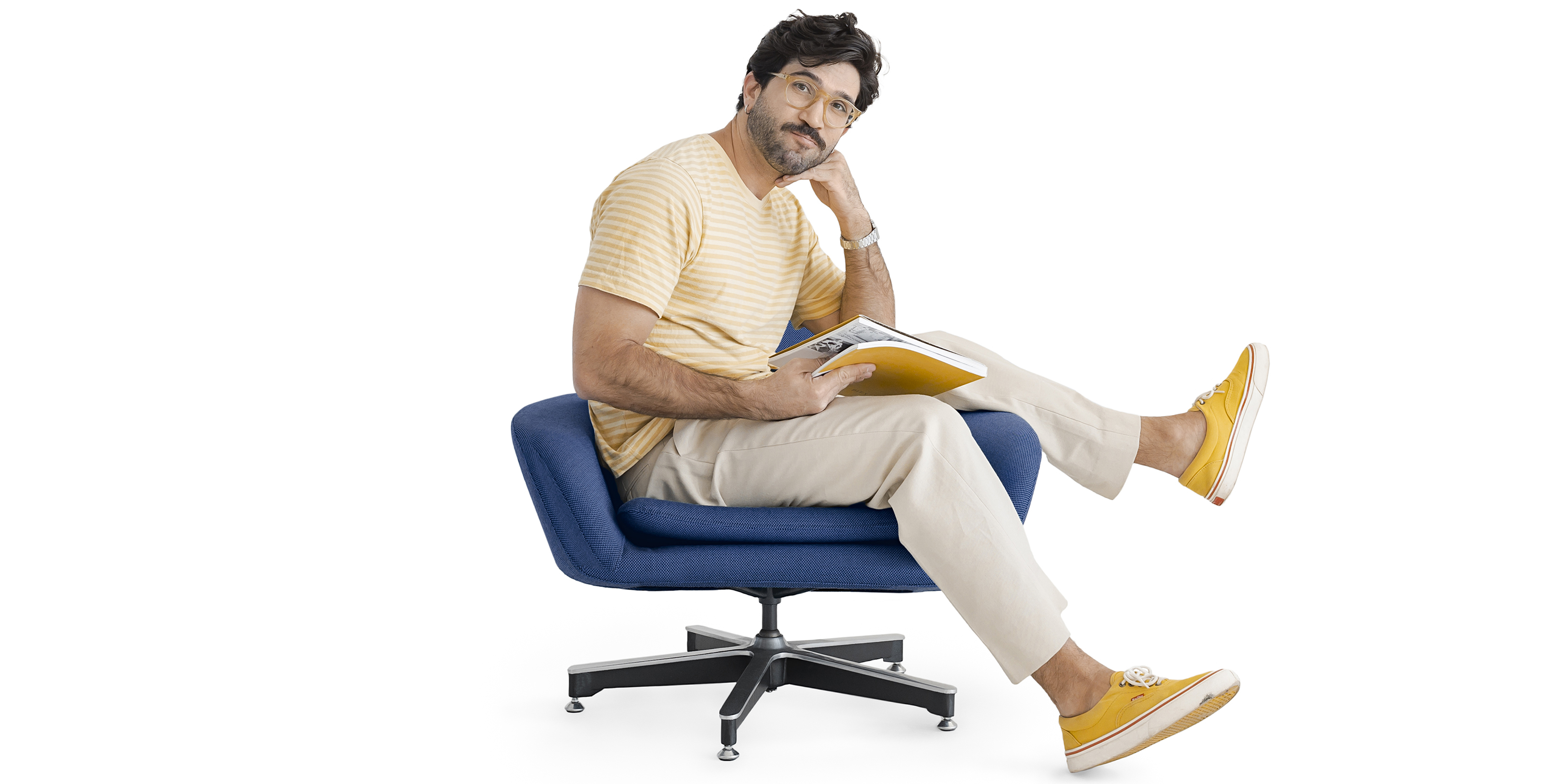 SOFA IBERE CHAISE - - - MODULO PONTA ESQUERDA - - - TECIDO ECOSIMPLE - ECOSIMPLE-1391-6.935.09010 ATLANTA - CRU LINHO/VERDE MUSGO