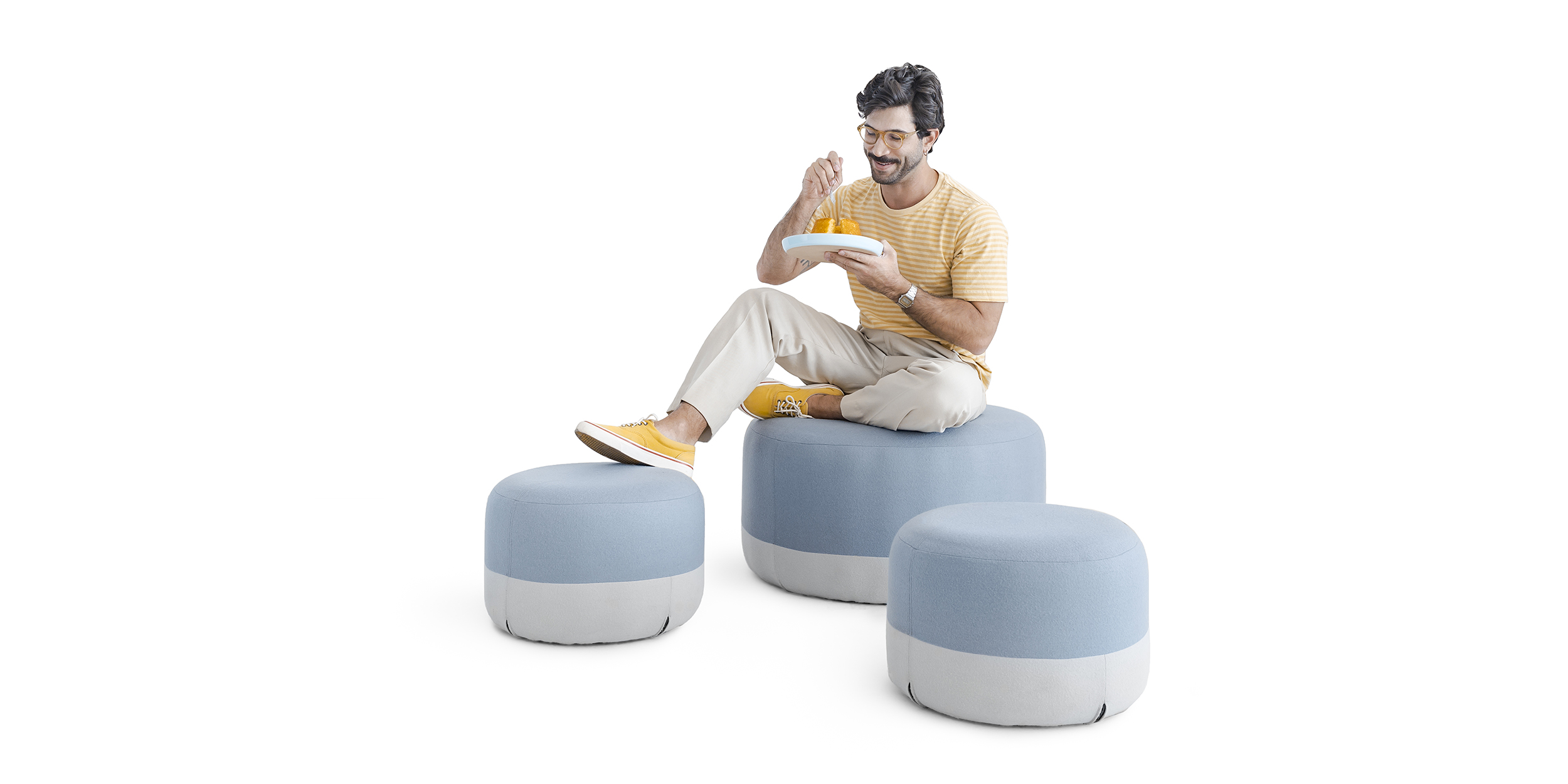 SOFA IBERE CHAISE - - - MODULO PONTA ESQUERDA - - - TECIDO ECOSIMPLE - ECOSIMPLE-1391-6.935.09010 ATLANTA - CRU LINHO/VERDE MUSGO