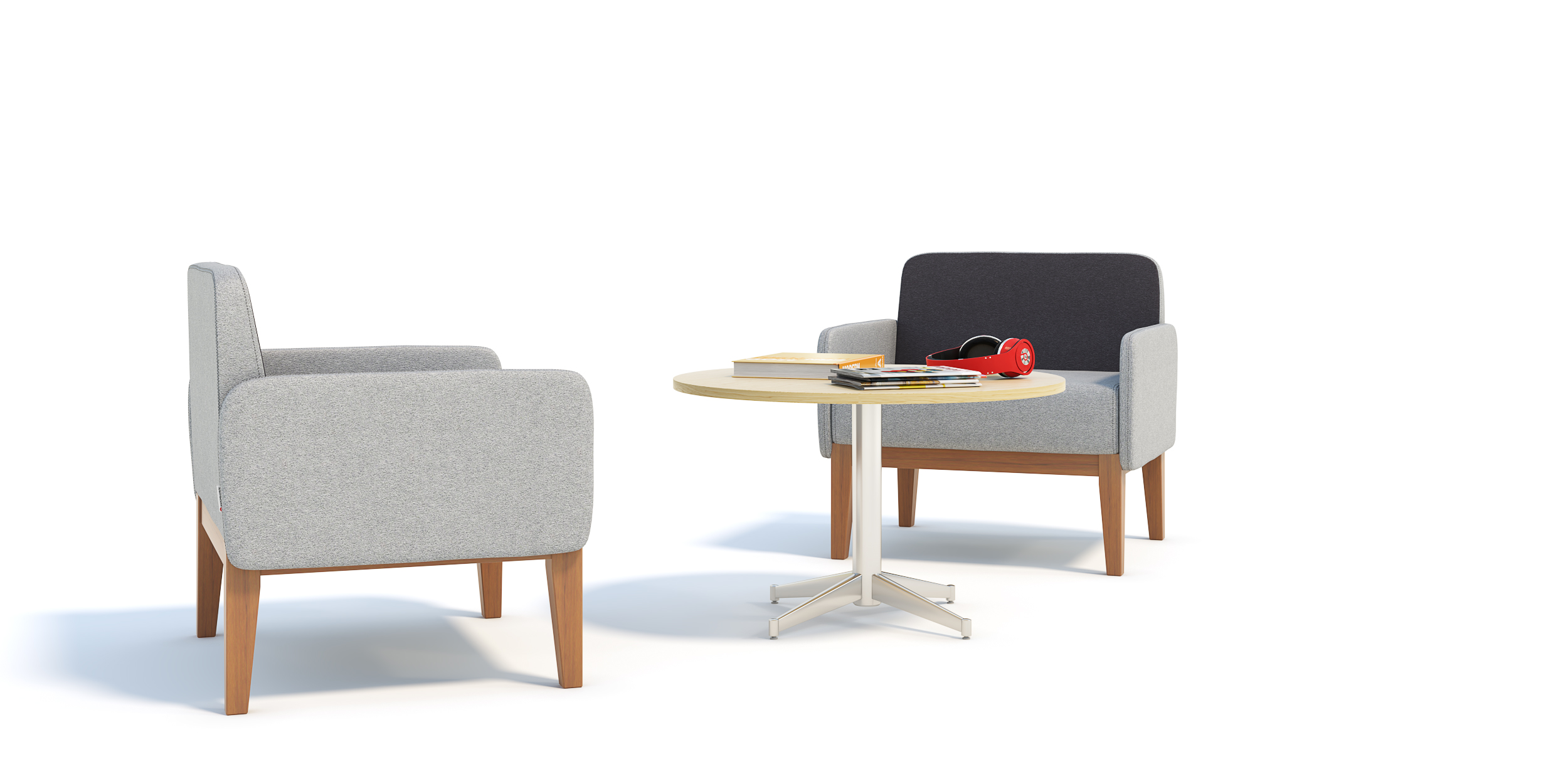 SOFA IBERE CHAISE - - - MODULO PONTA ESQUERDA - - - TECIDO ECOSIMPLE - ECOSIMPLE-1391-6.935.09010 ATLANTA - CRU LINHO/VERDE MUSGO