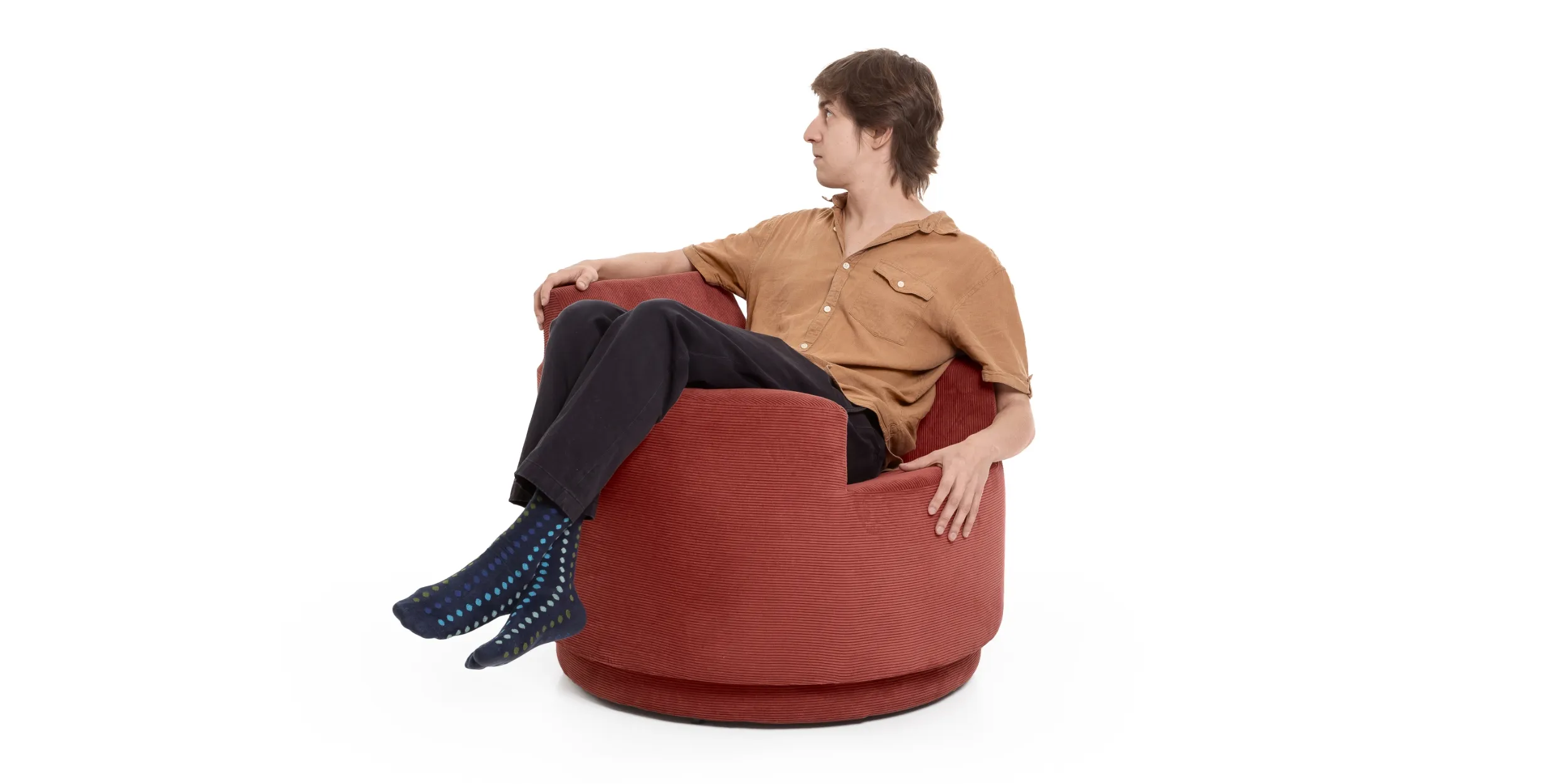 POLTRONA SEM DONO - - - - - - - TECIDO ECOSIMPLE - ECOSIMPLE-1391-6.935.09010 ATLANTA - CRU LINHO/VERDE MUSGO