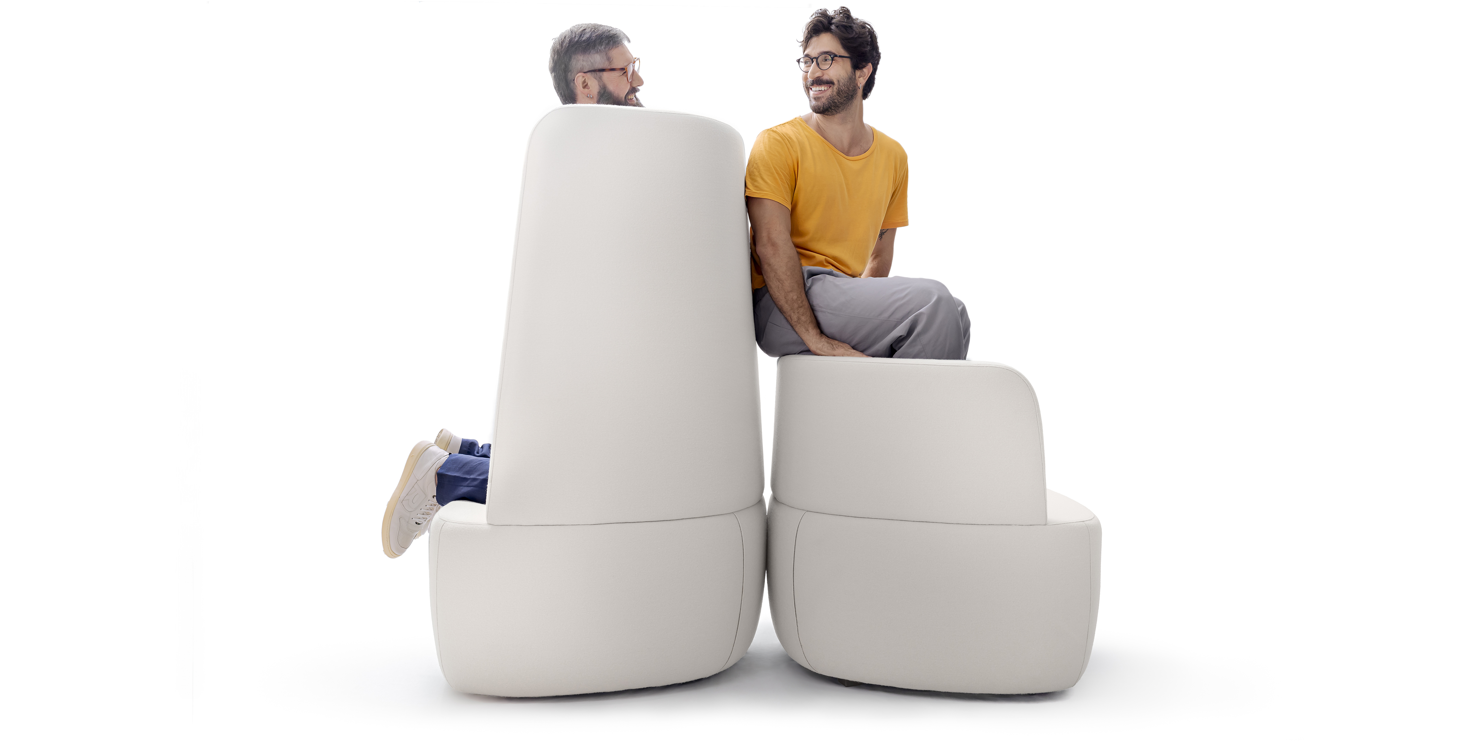 SOFA IBERE CHAISE - - - MODULO PONTA ESQUERDA - - - TECIDO ECOSIMPLE - ECOSIMPLE-1391-6.935.09010 ATLANTA - CRU LINHO/VERDE MUSGO